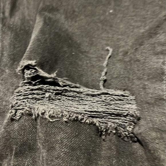 Banana Republic High Rise Straight Leg Black Distressed Jean Size 30 - Picture 6 of 6